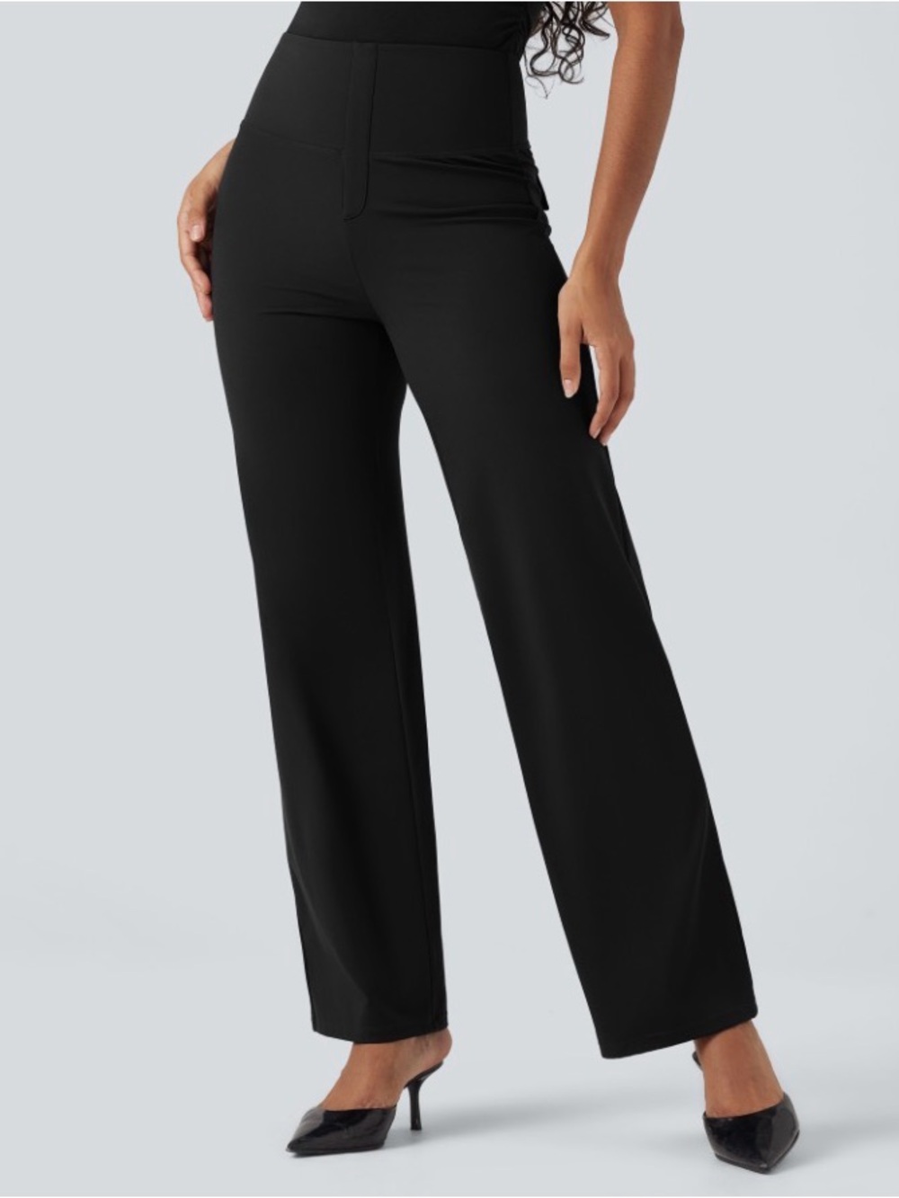 Halara High-Waist Wide-Leg Women’s Pants - Black